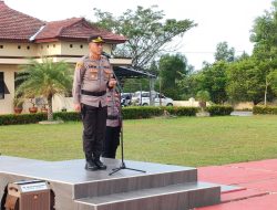 Apel Pagi Kapolres Bangka Barat Ajak Masyarakat Daftar Masuk Anggota Polri Tidak Dipungut Biaya