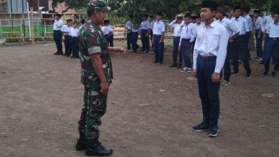 Babinsa Koramil Sambi Latih PBB Santri Ponpes Al Fatah