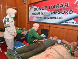 Kodim 0726/Sukoharjo Gelar Donor Darah peringati HUT RI ke 78 Tahun 2023