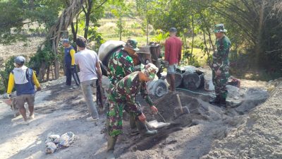 Sasaran Fisik TMMD Sengkuyung III Desa Celep Fokus pekerjaan Pondasi Jembatan & Talud