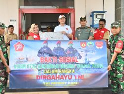 Bakti Sosial Rangkaian HUT TNI Ke-78 Kodim 0726/Sukoharjo bersama Yukata Peduli Bangsa Serahkan Bantuan Alat Penunjang Donor Darah