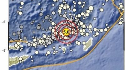 GEMPA BUMI TEKTONIK M5,0 DI LAUT BANDA, MALUKU, TIDAK BERPOTENSI TSUNAMI