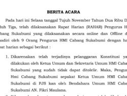 REKOMENDASI DARI HMI CABANG SUKABUMI UNTUK KANDIDAT KETUM PB HMI FIRMAN NASUTION CACAT KONSTITUSI? BEGINI KRONOLOGINYA!