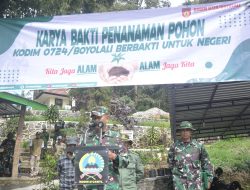 Kodim Boyolali Laksanakan Reboisasi di Sekitar Tuk Babon Lereng Gunung Merbabu