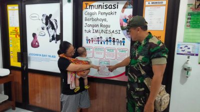 Peran Aktif Bati Bakti TNI Dampingi Imunisasi Balita