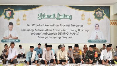 Perkuat Ikatan Pemerintah Dan Masyarakat Danrem 043/Gatam Bersama Forkopimda Provinsi Safari Ramadhan ke Kabupaten Tulang Bawang