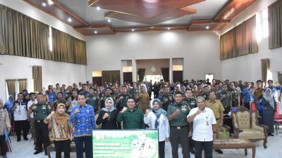 Bersama Tenaga Ahli Kementan RI, Danrem 043/Gatam Ikuti Rakor dan Sosialisasi Pelaporan Data Optimasi Lahan Rawa Pompanisasi dan PAT Provinsi Lampung