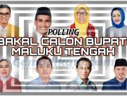 Berdasarkan Hasil Polling Bakal Calon Bupati Maluku Tengah, November 2024 , Muhamat Marasabessy Masih Teratas.