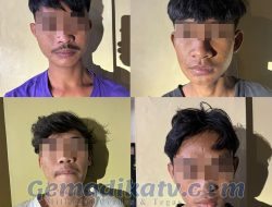 4 Pemuda Pengguna Tembakau Sintetis di Bandar Lampung Terjaring Patroli Hunting Polisi