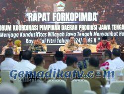 Bupati Purworejo Hadiri Rakor Forkopimda Jateng Jelang Idul Fitri 1445 H