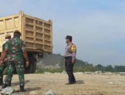 PENGAMANAN PERCEPATAN PEMBANGUNAN PROYEK BENDUNGAN LAU SIMEME TNI-POLRI TETAP BERSINERGI