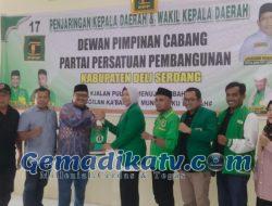 Pengembalian Formulir Bacalon Bupati Deli Serdang Drs.Sofyan Marpaung,Mpd Mendapat Apresiasi Bendahara DPC PPP DS