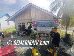 Tak Kenal Lelah Satgas TMMD Reg ke-120 kebut Pembuatan RTLH di Desa Alue Gajah