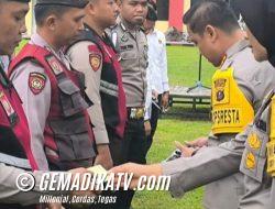 Kapolresta Deli Serdang Pimpin Pengecekan Senjata Api Anggota