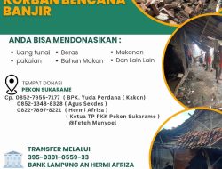 Korban Banjir Membutuhkan Bantuan “Pekon Sukarame Buat Posko Bersama”