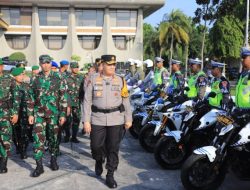 Kunjungan pak presiden RI,H.joko widodo ke riau 1.266.TNI-POLRI di kerah kan