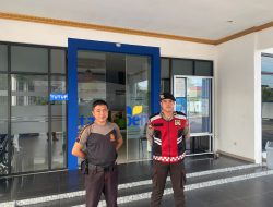 Patroli Objek Vital, Satsamapta Polresta Palangka Raya Cek Keamanan Kantor PT. Taspen