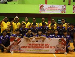 Peringatan HUT Bhayangkara ke 78 Polres Purworejo Gelar Turnamen Bola Volly