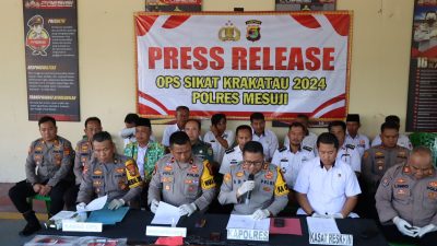 Polres Mesuji Gelar Press Release Ops Sikat Krakatau 2024